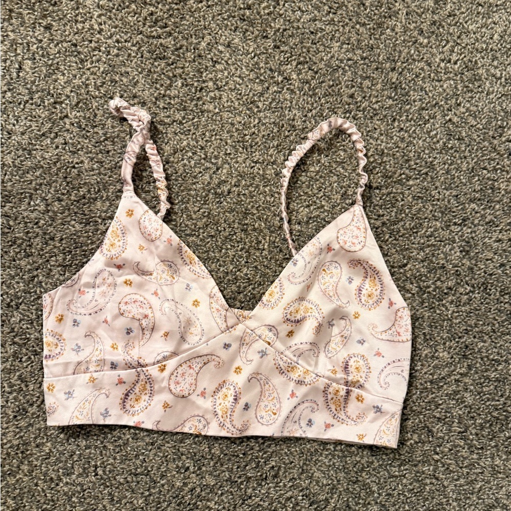 Zara Floral Print Top in Soft Pink